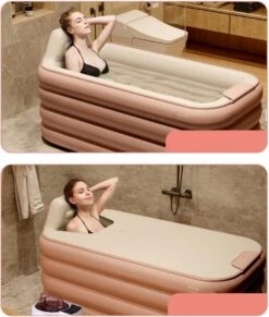 Merkloos Opblaasbaar Bad - Roze - Inclusief Air-Pomp - 1.6 Meter - Opblaasbaar Ligbad - Opblaasbare Badkuip - Zitbad -Woonwinkel 1018x1200 3