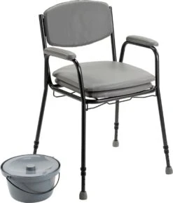 In Hoogte Verstelbare Toiletstoel / Postoel / WC Stoel Met Zachte Zitting. Tot 130 Kg Belastbaar. -Woonwinkel 1026x1200 3