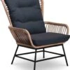 BUITEN Living Dex Wicker Loungestoel Tuin | Wicker + Aluminium | Bamboe Antraciet -Woonwinkel 1027x1200