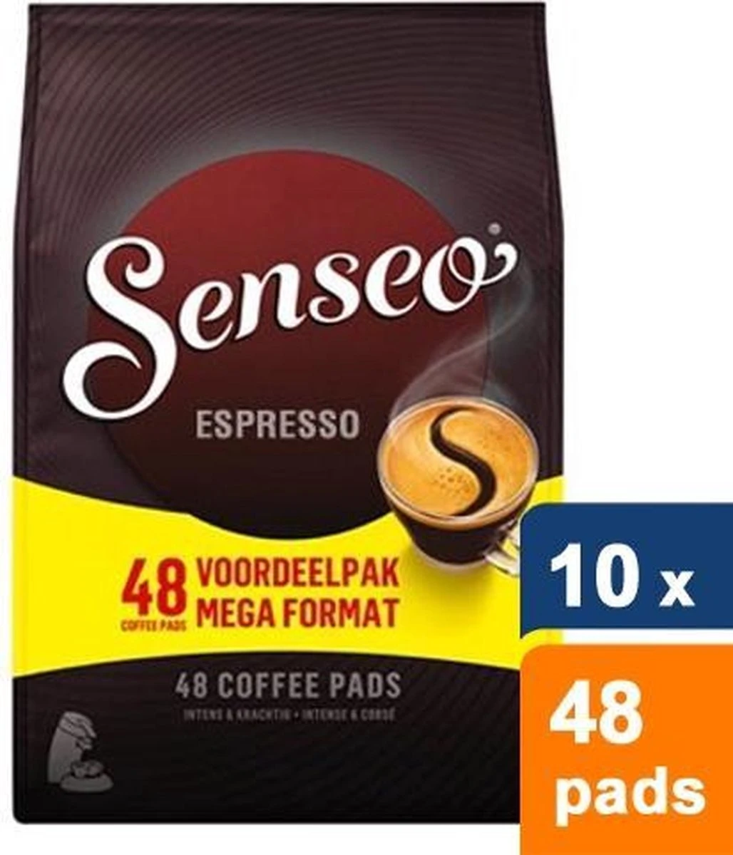 Senseo Espresso Koffiepads - 10 X 48 Stuks 4 Senseo Espresso Koffiepads - 10 X 48 Stuks - Afbeelding 2