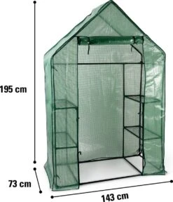 Kinzo Garden - Plastic Broeikas - Serre Van Meerdere Verdiepingen - 143 X 73 X 195 - Groen 16 Kinzo Garden - Plastic Broeikas - Serre Van Meerdere Verdiepingen - 143 X 73 X 195 - Groen -Woonwinkel 1030x1200 3