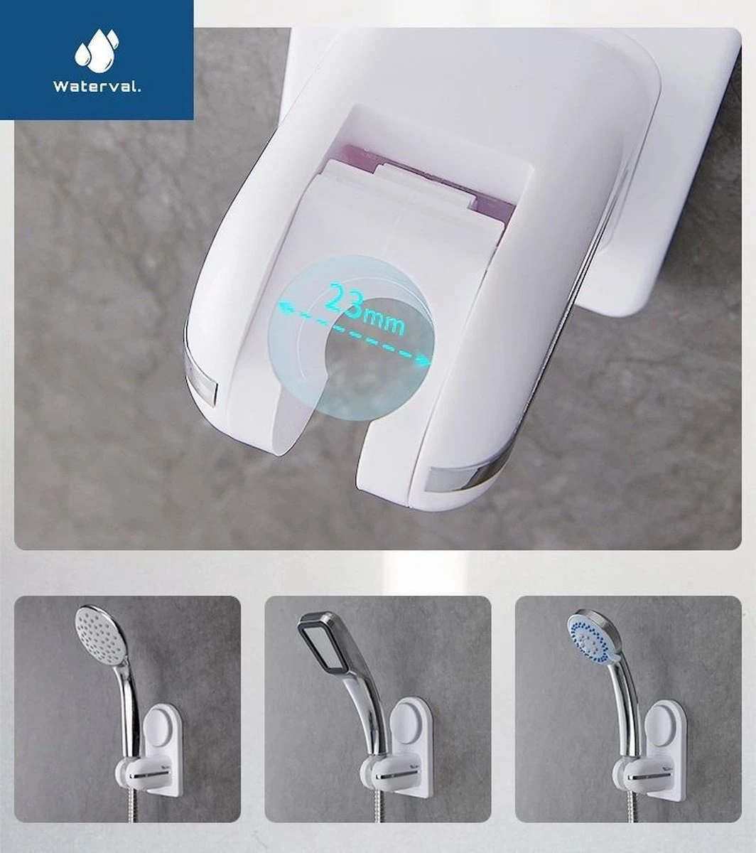 Zelfklevende Douchekophouder Met Zuignap - Universele Douchekop & Handdouche Houder - Verstelbaar - Handdouchehouder - Douche Kop Wandhouder - Zonder Boren & Schroeven 4 Zelfklevende Douchekophouder Met Zuignap - Universele Douchekop & Handdouche Houder - Verstelbaar - Handdouchehouder - Douche Kop Wandhouder - Zonder Boren & Schroeven - Afbeelding 2