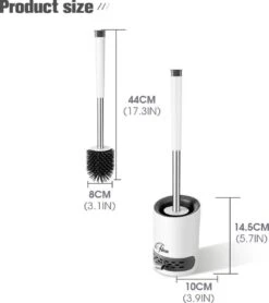 Fleau Luxe WC Borstel Met Houder - Siliconen Toiletborstel - Hygiënisch & Antibacterieel - Vrijstaand Of Hangend - Wit -Woonwinkel 1066x1200 1