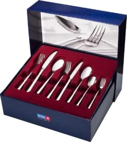 Sola Bestekset Luxor - Modern - 12 Persoons - 100 Delig - Zilverwit Edelstaal 18/10 - RVS - Zilver -Woonwinkel 1070x1200 3