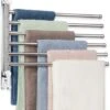 Handdokenrek Badkamer - Handdoekhouder RVS 180¬∞ Draaibare Badhanddoekhouder Met 6 Armen Zwenkarm Handdoekenrek Wandmontage Met Haken Badkamerhanddoekhouders Voor Badkamer, Keuken En Kledingkast - (WK 02123)