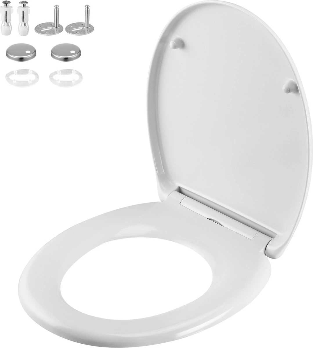 Casaria Wc Bril Duroplastic - Soft-close – Antibacterieel Wit 3 Casaria Wc Bril Duroplastic - Soft-close – Antibacterieel Wit