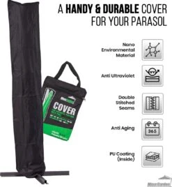 MaxxGarden Parasolhoes - Afdekhoes Voor Zweefparasol - Beschermhoes - 200-400 Cm - Met Rits En Trekkoord - Zwart 15 MaxxGarden Parasolhoes - Afdekhoes Voor Zweefparasol - Beschermhoes - 200-400 Cm - Met Rits En Trekkoord - Zwart -Woonwinkel 1105x1200