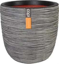 Capi Europe - Bloempot Bol Rib NL - 35x34 - Antraciet - Voor Binnen En Buiten - KOFZ932 -Woonwinkel 1109x1200 1