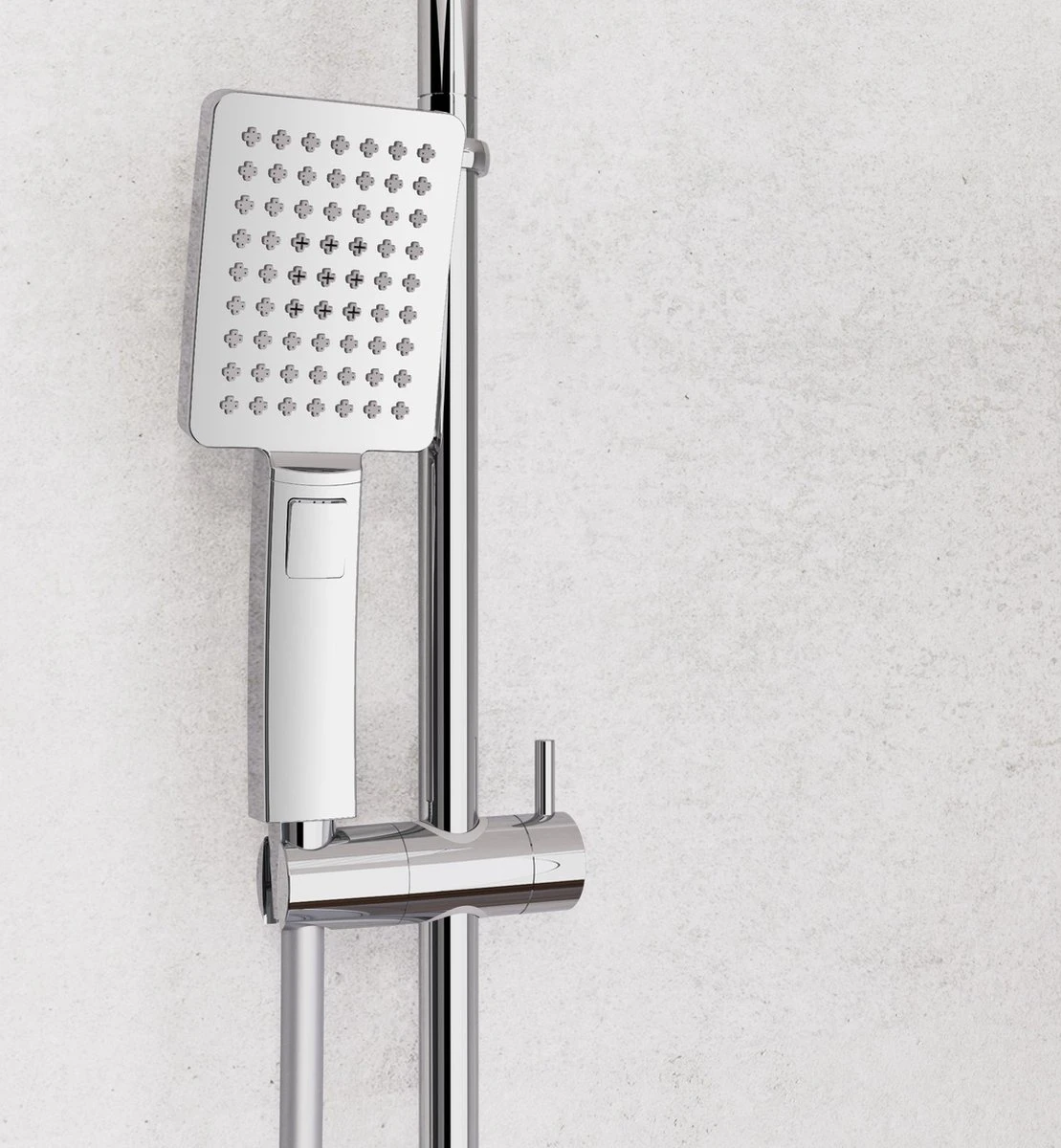 SCHÜTTE Mallorca Douchesysteem - Regendouche - 95 Cm Stang - Wandhouder In Hoogte Verstelbaar - Chroom 8 SCHÜTTE Mallorca Douchesysteem - Regendouche - 95 Cm Stang - Wandhouder In Hoogte Verstelbaar - Chroom - Afbeelding 6