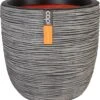 Capi Europe - Bloempot Bol Rib NL - 43x41 - Antraciet - Voor Binnen En Buiten - KOFZ933 -Woonwinkel 1109x1200 2