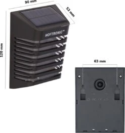 4x HOFTRONIC Dono - Solar Wandlamp Buiten - IP65 Waterdicht - Wintersolar Technologie Monokristal Zonnepaneel - 3000K Warm Wit (sfeervol) - Solar Tuinverlichting Zonne Energie -Woonwinkel 1135x1200