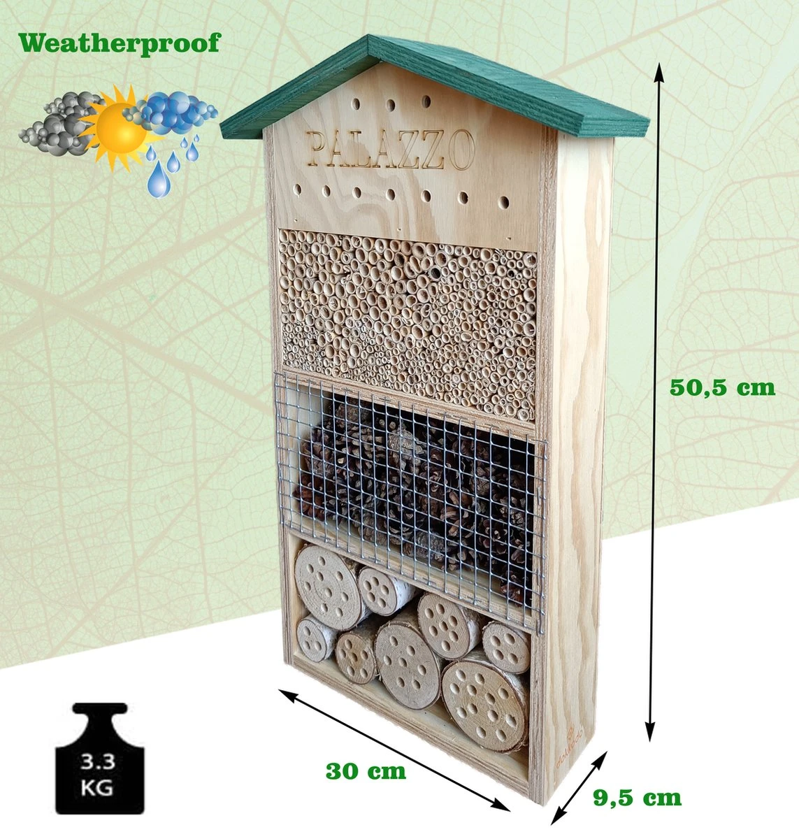 Dokkodo - Insectenhotel Palazzo - Incl. Handig Boekje - Stijlvol En Robuust Bijenhotel 11 Dokkodo - Insectenhotel Palazzo - Incl. Handig Boekje - Stijlvol En Robuust Bijenhotel - Afbeelding 9