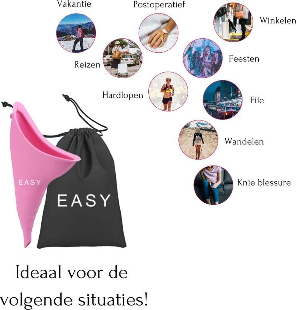 Plastuit - Plastuitje - Herbruikbaar - Verbeterd Model - Urinaal - Siliconen - Plastuit Voor Vrouwen 5 Plastuit - Plastuitje - Herbruikbaar - Verbeterd Model - Urinaal - Siliconen - Plastuit Voor Vrouwen - Afbeelding 3