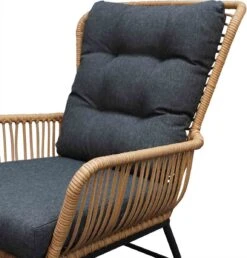 BUITEN Living Dex Wicker Loungestoel Tuin Incl. Wicker Voetenbank | Wicker + Aluminium | Bamboe Antraciet -Woonwinkel 1149x1200 2