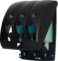 Aquathof, Zeepdispenser, Mat Zwart, 3 Kamer, 3 Reservoirs, 3x350ml, Hangend, Wandmontage -Woonwinkel 1155x1200 4