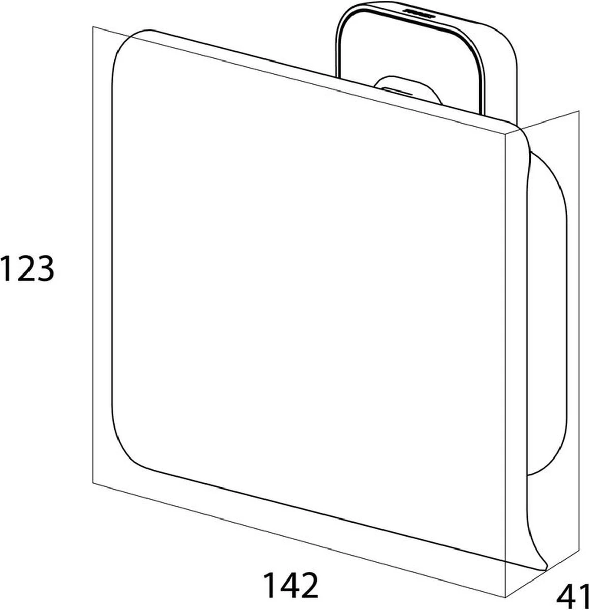 Tiger Carv - Toiletrolhouder Met Klep - Zwart 4 Tiger Carv - Toiletrolhouder Met Klep - Zwart - Afbeelding 2