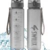 Swilix ® Drinkfles - 1 Liter - Drinkfles Met Tijdmarkering - Grijs -Woonwinkel 1161x1200 3