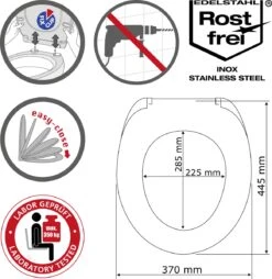 WENKO WC Bril Gubbio - Antibacterieel Wit Duroplast - Easy-Close Sluiting - Fix-Clip Bevestiging In RVS - Belastbaar Tot 350 Kg - Toiletbril - Toiletzitting -Woonwinkel 1165x1200 9