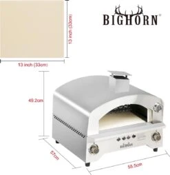 Bighorn Outdoor Edelstaal Gas Pizza Oven - Draagbare Gas Barbecue - Edelstaal -Model SRGG20001 -Woonwinkel 1169x1200 6