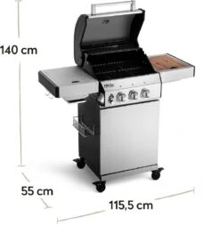Burnhard Gas BBQ FRED JR. Deluxe - 2 Branders - Incl. Keramische Infraroodbrander & Afdekhoes - Deluxe 38 Burnhard Gas BBQ FRED JR. Deluxe - 2 Branders - Incl. Keramische Infraroodbrander & Afdekhoes - Deluxe -Woonwinkel 1170x1200 1
