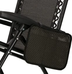 Springos Tuinstoel | Ligstoel | Opvouwbaar | Verstelbaar | Ergonomische Hoofdsteun | Bruin / Zwart -Woonwinkel 1172x1200