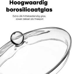 Vatten® Premium Glazen Theepot - 700ml - Dubbelwandig - Anti-drup - Transparant -Woonwinkel 1175x1200 2