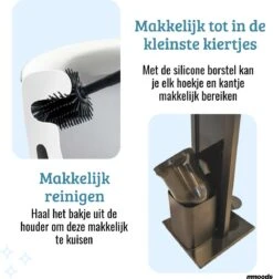 Mmoods Toiletbutler Zwart - WC Borstel Met Toiletrolhouder Vrijstaand - Toiletborstel Siliconen Industrieel Design Mmoods - Reserverolhouder Zonder Boren Staand Met Plankje RVS 13 Mmoods Toiletbutler Zwart - WC Borstel Met Toiletrolhouder Vrijstaand - Toiletborstel Siliconen Industrieel Design Mmoods - Reserverolhouder Zonder Boren Staand Met Plankje RVS -Woonwinkel 1177x1200 9