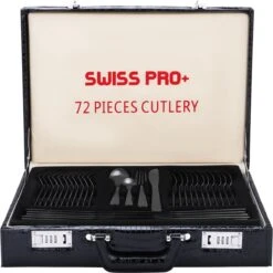 Swiss Pro+ Bestekset In Koffer-72 Delig-12 Persoons-Zwitsers Kwaliteit-Complete Set-100% Roestvrijstaal- Zwart 30 Swiss Pro+ Bestekset In Koffer-72 Delig-12 Persoons-Zwitsers Kwaliteit-Complete Set-100% Roestvrijstaal- Zwart -Woonwinkel 1198x1200 27