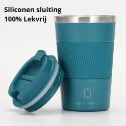 Castagnola Design RVS Koffiebeker To Go - Blauw - 380ml - Thermosbeker - Theebeker -Woonwinkel 1198x1200 35
