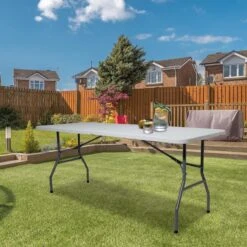 LifeGoods Klaptafel - Inklapbaar - 70x180cm - Verstelbare Vouwtafel - Weerbestendig - Wit -Woonwinkel 1198x1200 7