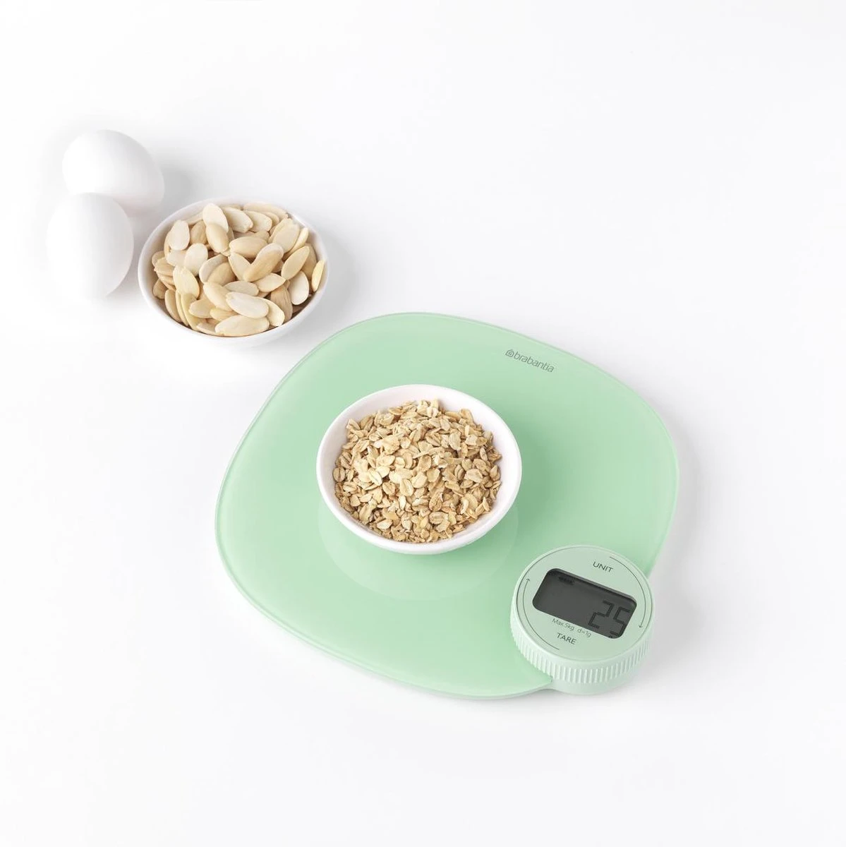 Brabantia Tasty+ Keukenweegschaal Digitaal - Geen Batterij Nodig - Jade Green 4 Brabantia Tasty+ Keukenweegschaal Digitaal - Geen Batterij Nodig - Jade Green - Afbeelding 2