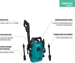 VONROC Hogedrukreiniger V14C-1 - 1400W – 110 Bar – 390 L/h – Compact - Incl. 5m Slang, Spuitstukken En Accessoires -Woonwinkel 1200x1008 1