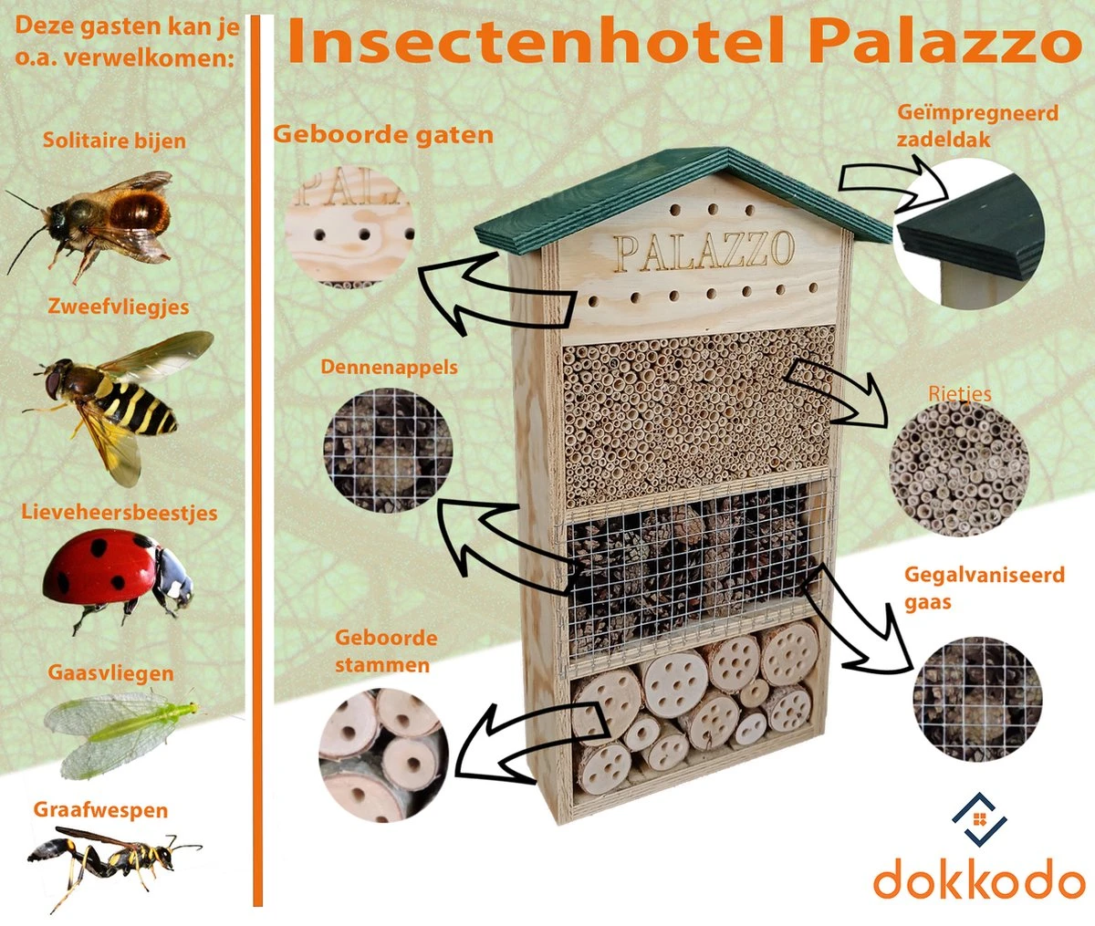 Dokkodo - Insectenhotel Palazzo - Incl. Handig Boekje - Stijlvol En Robuust Bijenhotel 8 Dokkodo - Insectenhotel Palazzo - Incl. Handig Boekje - Stijlvol En Robuust Bijenhotel - Afbeelding 6