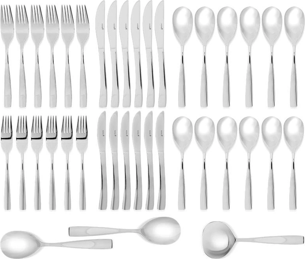 Sola Bestekset Sevilla - Economy - 6 Persoons - 39 Delig - Zilver Chroomstaal 18/0 - RVS 4 Sola Bestekset Sevilla - Economy - 6 Persoons - 39 Delig - Zilver Chroomstaal 18/0 - RVS - Afbeelding 2