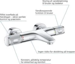 GROHE Grohtherm 1000 Performance Thermostatische Badkraan - 15cm - Met Koppelingen - Chroom - 34779000 -Woonwinkel 1200x1026 8