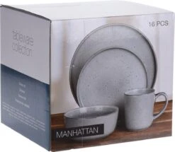Excellent Serviesset - Servies - 16 Stuks - Aardewerk - Grijs 20 Excellent Serviesset - Servies - 16 Stuks - Aardewerk - Grijs -Woonwinkel 1200x1044 4
