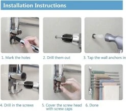 Handdokenrek Badkamer - Handdoekhouder RVS 180° Draaibare Badhanddoekhouder Met 6 Armen Zwenkarm Handdoekenrek Wandmontage Met Haken Badkamerhanddoekhouders Voor Badkamer, Keuken En Kledingkast - (WK 02123) 12 Handdokenrek Badkamer - Handdoekhouder RVS 180° Draaibare Badhanddoekhouder Met 6 Armen Zwenkarm Handdoekenrek Wandmontage Met Haken Badkamerhanddoekhouders Voor Badkamer, Keuken En Kledingkast - (WK 02123) -Woonwinkel 1200x1054 3