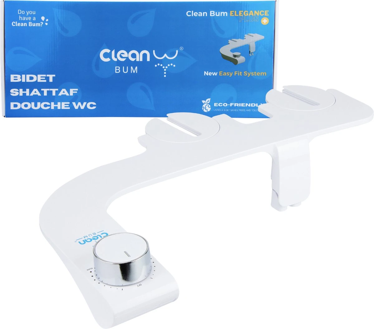 Clean Bum® Elegance Plus Bidet WC- Dubbele Sproeikop - Easy Fit Systeem 3 Clean Bum® Elegance Plus Bidet WC- Dubbele Sproeikop - Easy Fit Systeem
