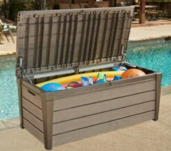 Keter Brushwood Opbergbox - Kussenbox - 455L - 145x69,7x60,3cm - Taupe -Woonwinkel 1200x1057 1