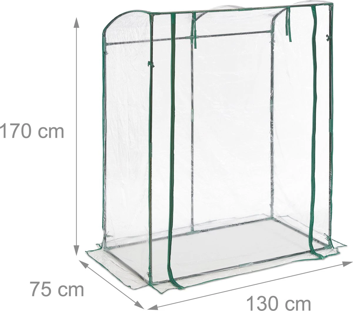 Relaxdays Tomatenkas 170 X 130 X 75 Cm - Folie Tuinkas - Grote Tomaten Kweekkas - Foliekas 6 Relaxdays Tomatenkas 170 X 130 X 75 Cm - Folie Tuinkas - Grote Tomaten Kweekkas - Foliekas - Afbeelding 4