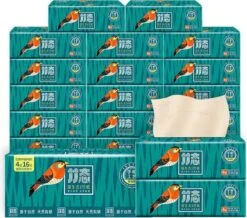 BAMTIME Bamboo Tissues Doos 4-laags Tissues / 90pcs 16box -karton -Woonwinkel 1200x1058