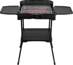 Princess 112250 Elektrische BBQ Met Zijplanken - BBQ - 40x25cm - Met En Zonder Statief Te Gebruiken - Met Zijplankjes - Ook Te Gebruiken Als Tafelgrill - 2200W -Woonwinkel 1200x1065