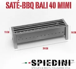 Spiedini Saté-bbq Bali 40 Mini - Kleine, Smalle Houtskoolbarbecue Met Horizontaal Rooster Voor Sate Of Andere Spiesjes - 40 Cm Lang, 11 Cm Breed, 14 Cm Hoog - Ideaal Voor Tuin- Of Open Haard, Of Balkon - Materiaal: Gealuminiseerd Ijzer 17 Spiedini Saté-bbq Bali 40 Mini - Kleine, Smalle Houtskoolbarbecue Met Horizontaal Rooster Voor Sate Of Andere Spiesjes - 40 Cm Lang, 11 Cm Breed, 14 Cm Hoog - Ideaal Voor Tuin- Of Open Haard, Of Balkon - Materiaal: Gealuminiseerd Ijzer -Woonwinkel 1200x1086 1