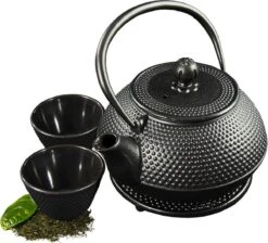 SakuraTea - Theepot Set - 4-delig - Gietijzer - Zwart - 0.8L - 2 Kopjes (100ml) 15 SakuraTea - Theepot Set - 4-delig - Gietijzer - Zwart - 0.8L - 2 Kopjes (100ml) -Woonwinkel 1200x1086 3