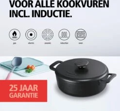 BRABANTIA THE DUTCH Gietijzeren Braadpan - Ø 28cm - MAT Zwart - Inductie 11 BRABANTIA THE DUTCH Gietijzeren Braadpan - Ø 28cm - MAT Zwart - Inductie -Woonwinkel 1200x1107 1