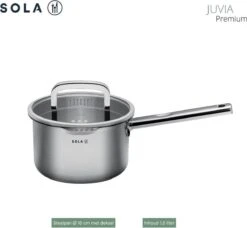 Sola Pannenset Juvia - 4 Delig - Ø 16,16,18,20 Cm - Zilver - RVS - Sandwichbodem -Woonwinkel 1200x1110 4