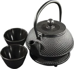 SakuraTea - Theepot Set - 4-delig - Gietijzer - Zwart - 0.8L - 2 Kopjes (100ml) 14 SakuraTea - Theepot Set - 4-delig - Gietijzer - Zwart - 0.8L - 2 Kopjes (100ml) -Woonwinkel 1200x1113 11