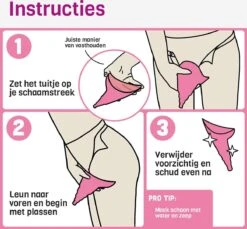 Peesential XL Plastuit Voor Vrouwen - Vrouwen Urinoir - Urine Fles - Urinaal - Herbruikbaar Plastuitje - Staand Plassen - Plaskoker Voor Festivals / Reizen / Kamperen - Incl. Hygiënisch Tasje En Extensie - Groot - Roze -Woonwinkel 1200x1114 4