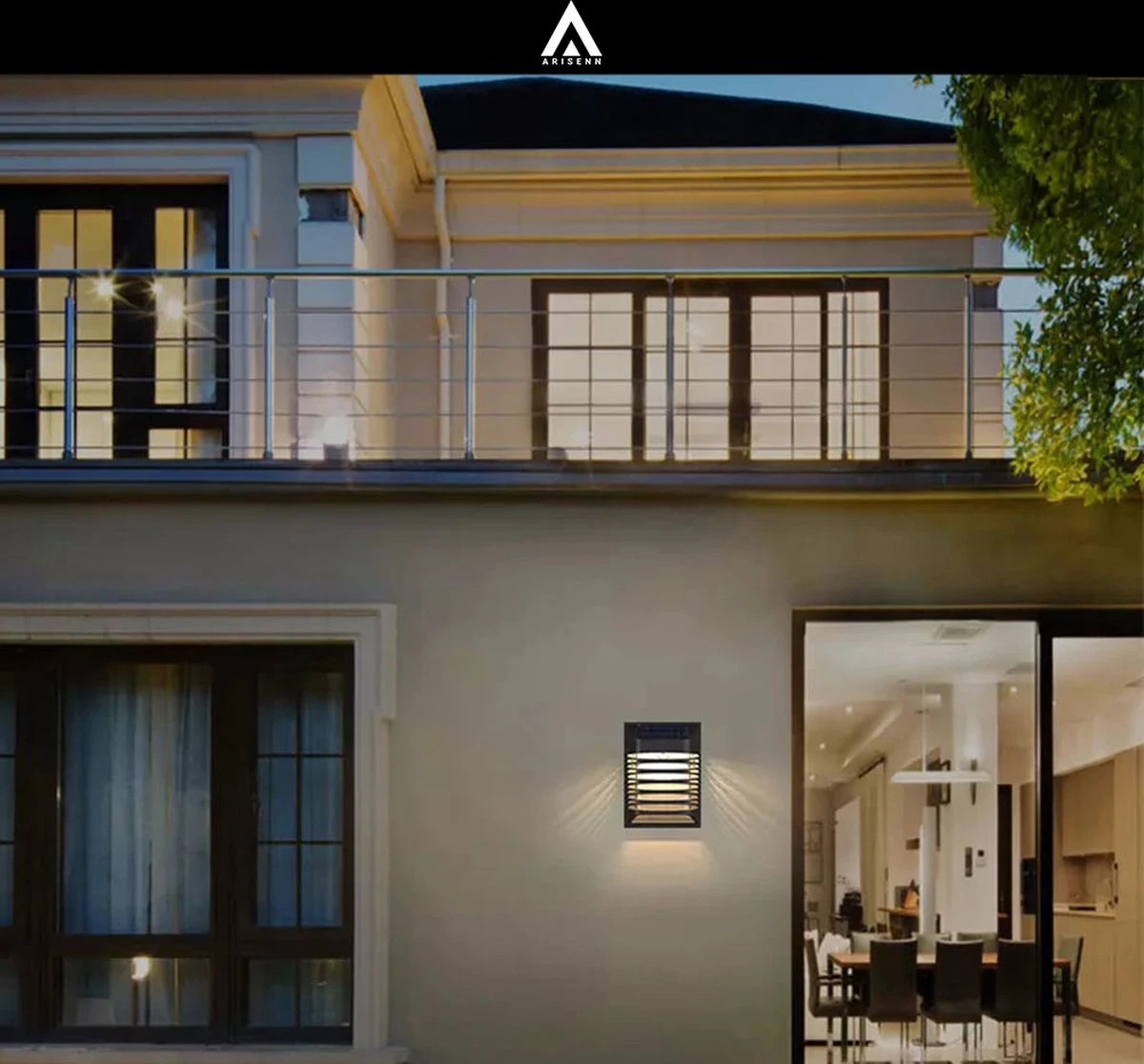 Arisenn® Crystal Solar Buitenlamp - IP65 Waterdicht - Prachtige Solar Technologie Monokristal Zonnepaneel Wandlamp - 3000K Warm Wit (sfeervol) - Tuinverlichting Op Zonne-energie | Schutting Wand Licht 8 Arisenn® Crystal Solar Buitenlamp - IP65 Waterdicht - Prachtige Solar Technologie Monokristal Zonnepaneel Wandlamp - 3000K Warm Wit (sfeervol) - Tuinverlichting Op Zonne-energie | Schutting Wand Licht - Afbeelding 6