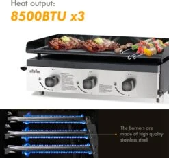 Bighorn Plancha Grill - Gasbarbecue – Tabletop – Draagbaar – 3 Branders -Woonwinkel 1200x1118 5